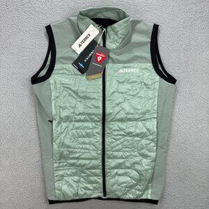 Adidas Terrex Vest Mens Large L Green Xperior Varilite Hybrid Primaloft Puffer